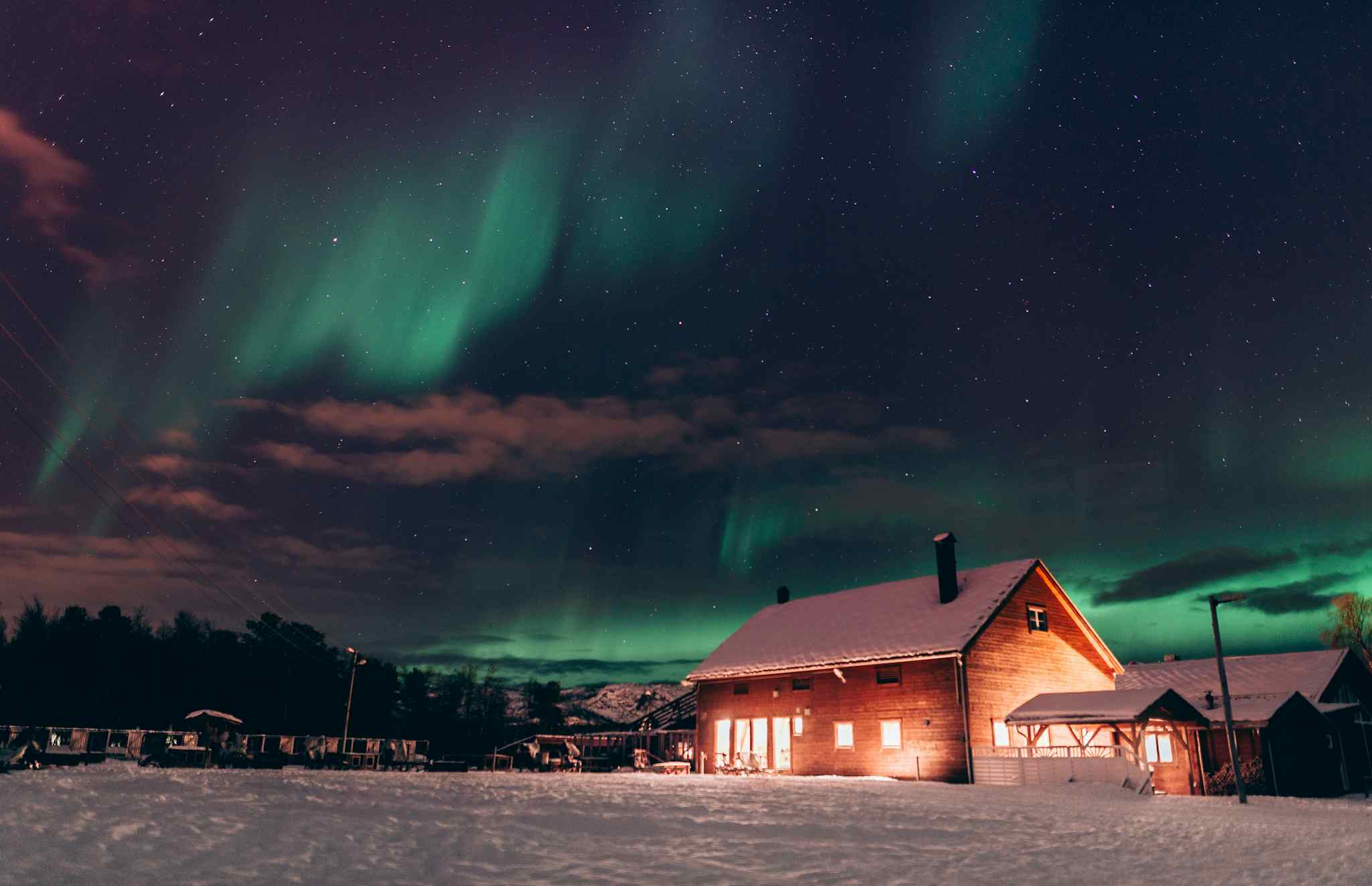 Holmen Husky Lodge exterior, Norway. Photo: Host/Holmen Husky Lodge
