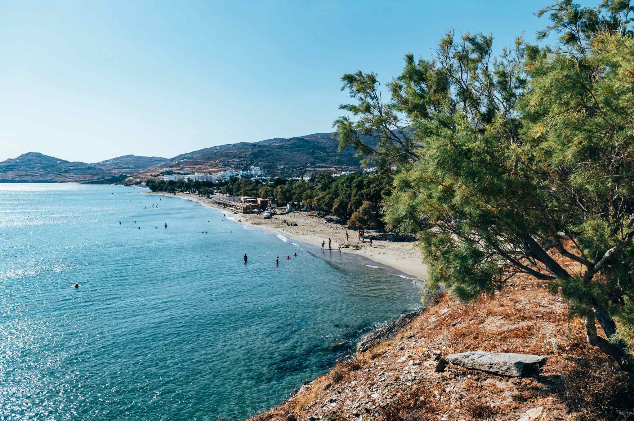 Kionia beach, Tinos, Greece. Photo: Shutterstock: 2245597855