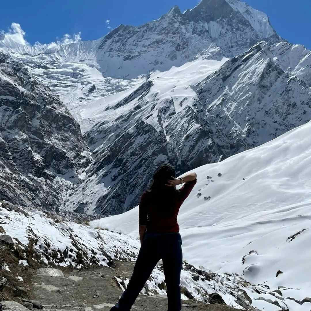 Completing the Annapurna Sanctuary route wa...