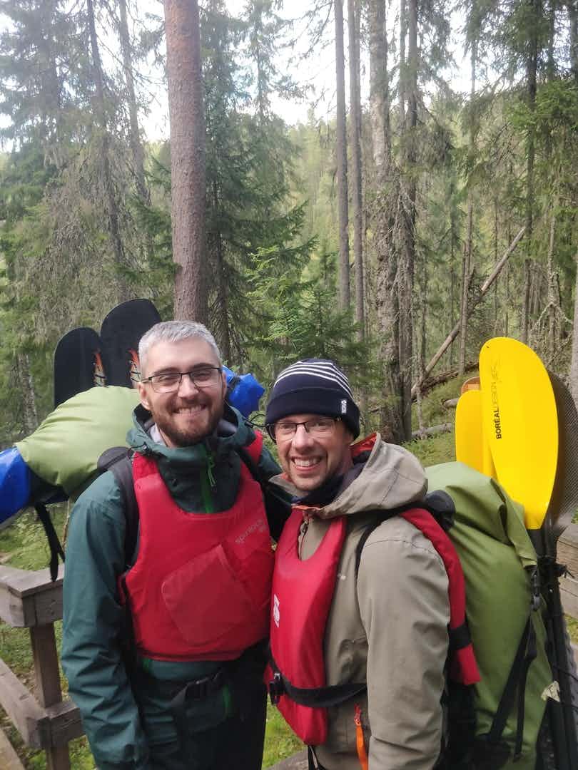 I went with my husband packrafting and camp...