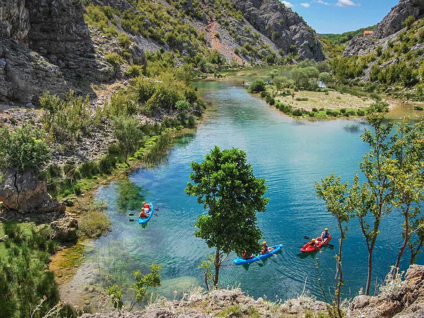 Zrmanja River kayaking, Croatia. Photo: Host/Raftrek