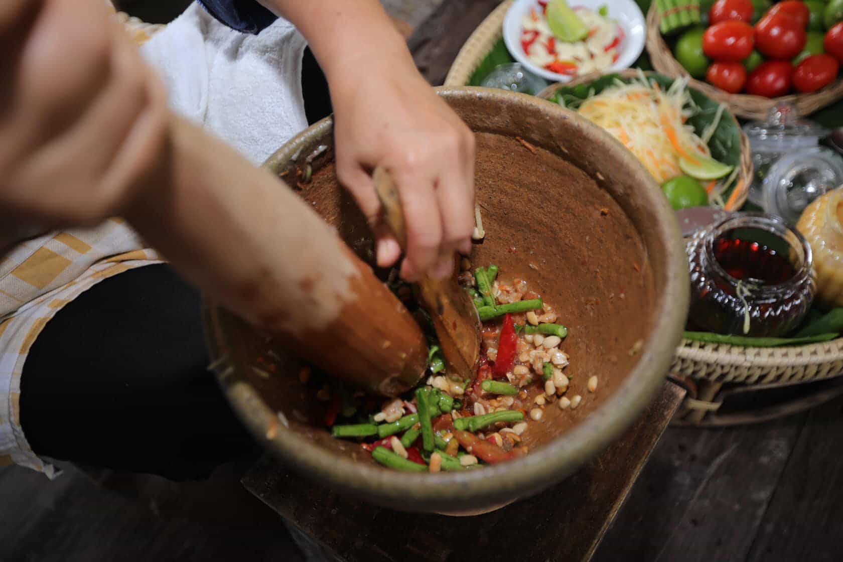 Cooking at Ahsa Farmstay.