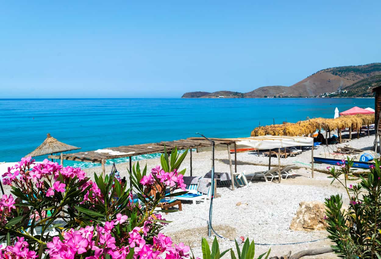 Queparo beach in Albania.