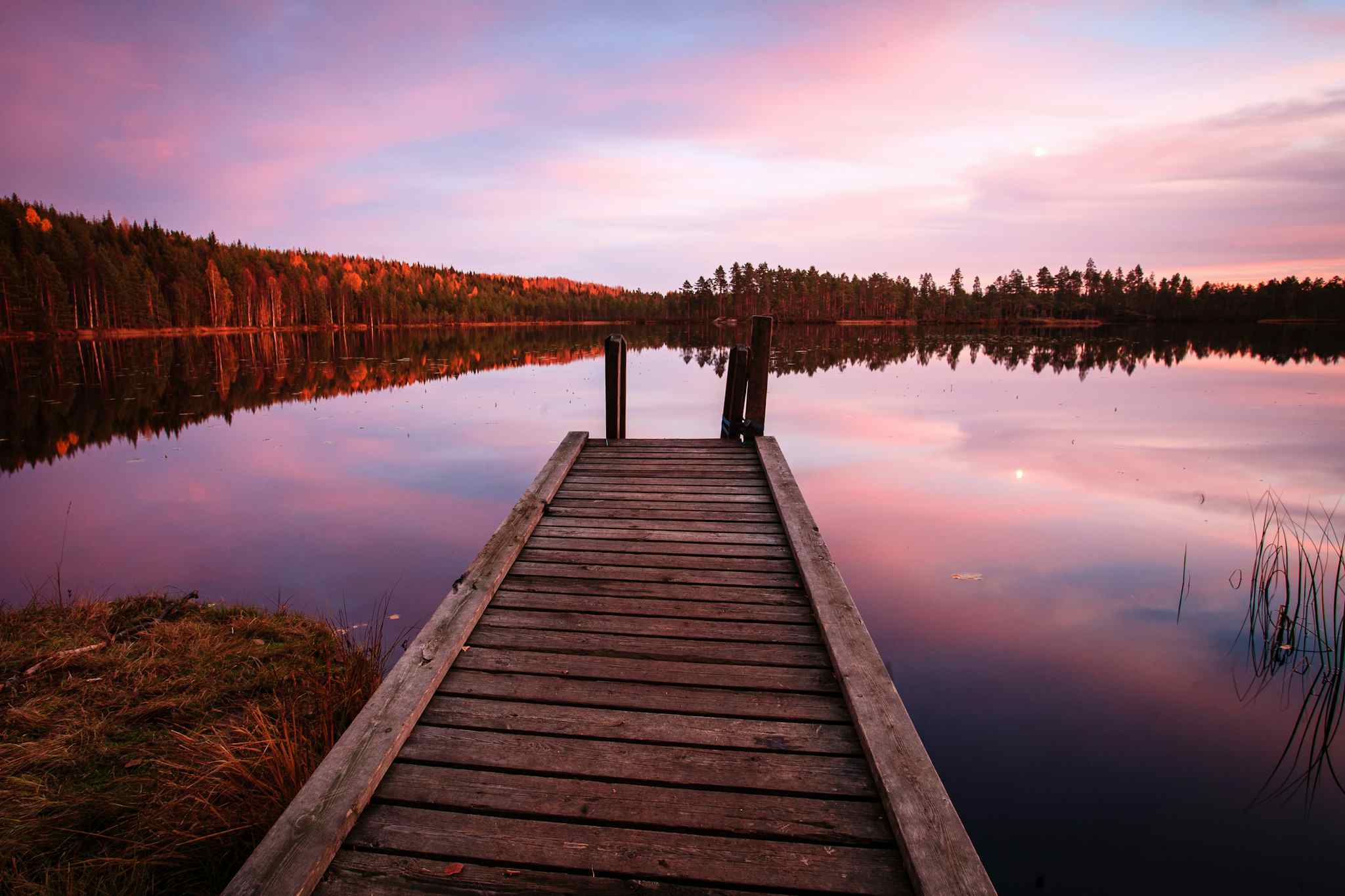Sunset at Lake Kovero, Finland. Photo: Host/Wild Hikes Finland