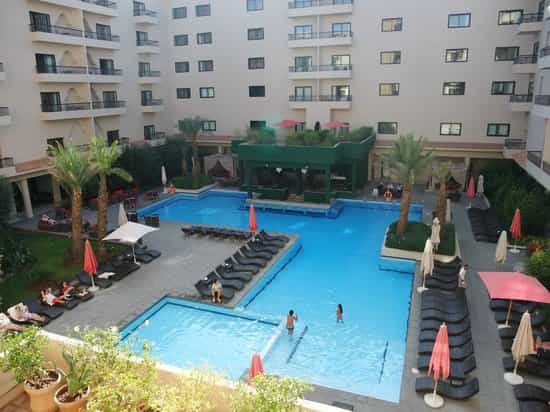 Pool area at Hotel Grand Plaza, Marrakesh