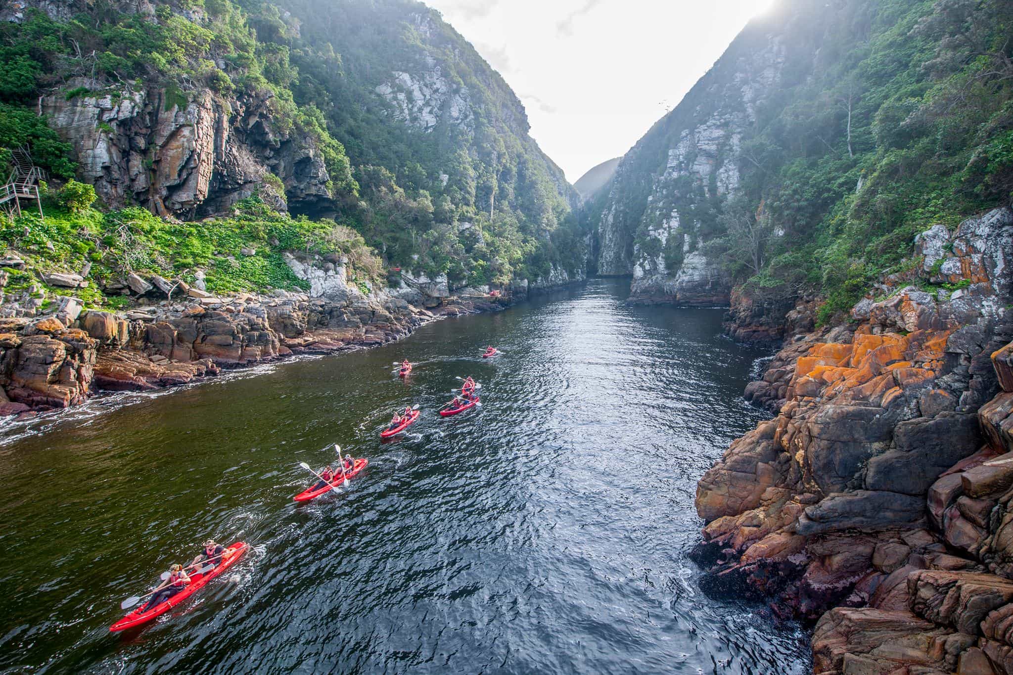 Storms river mouth kayaking, South Africa.