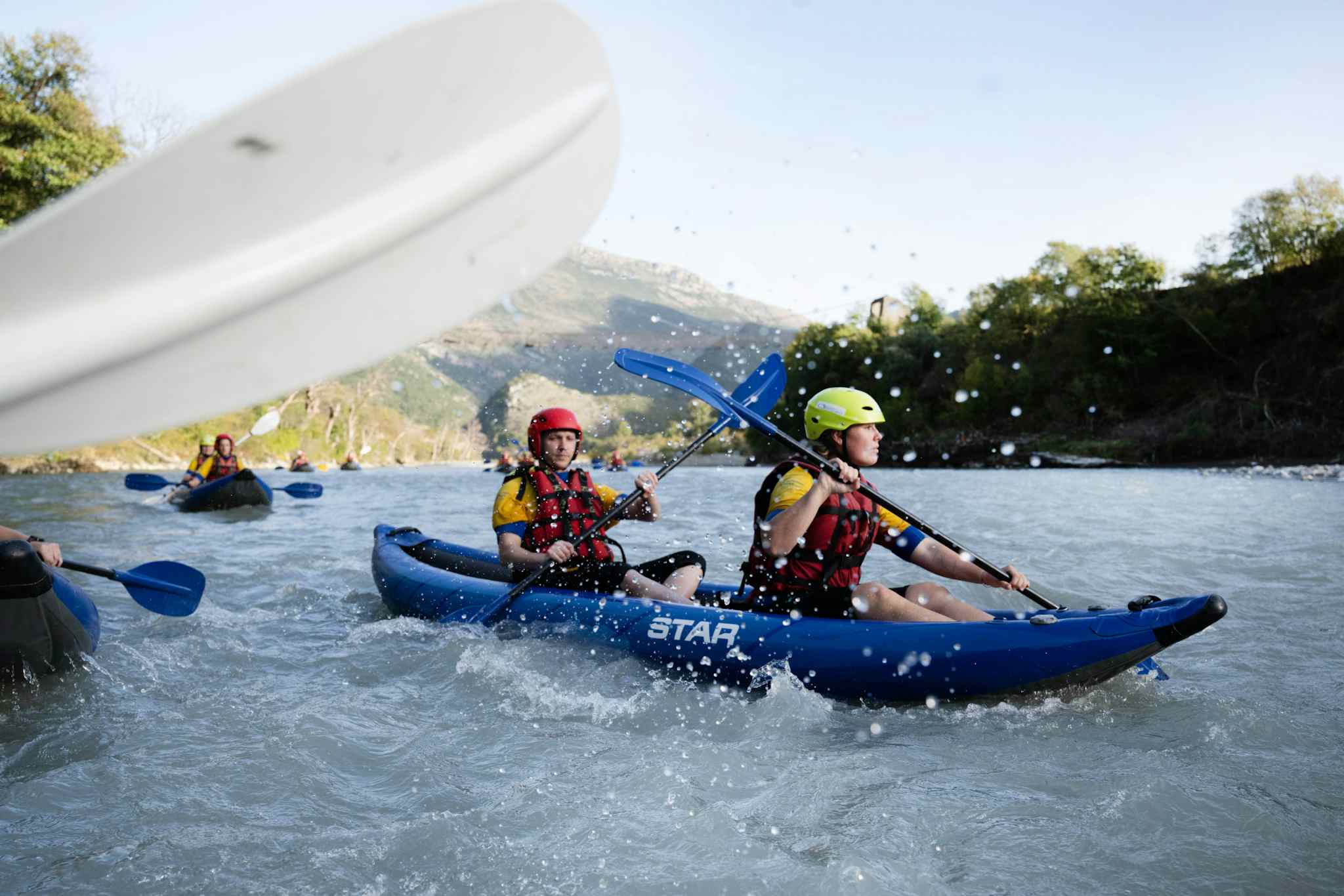 Kayakers on the the Vjosa River, Albania
