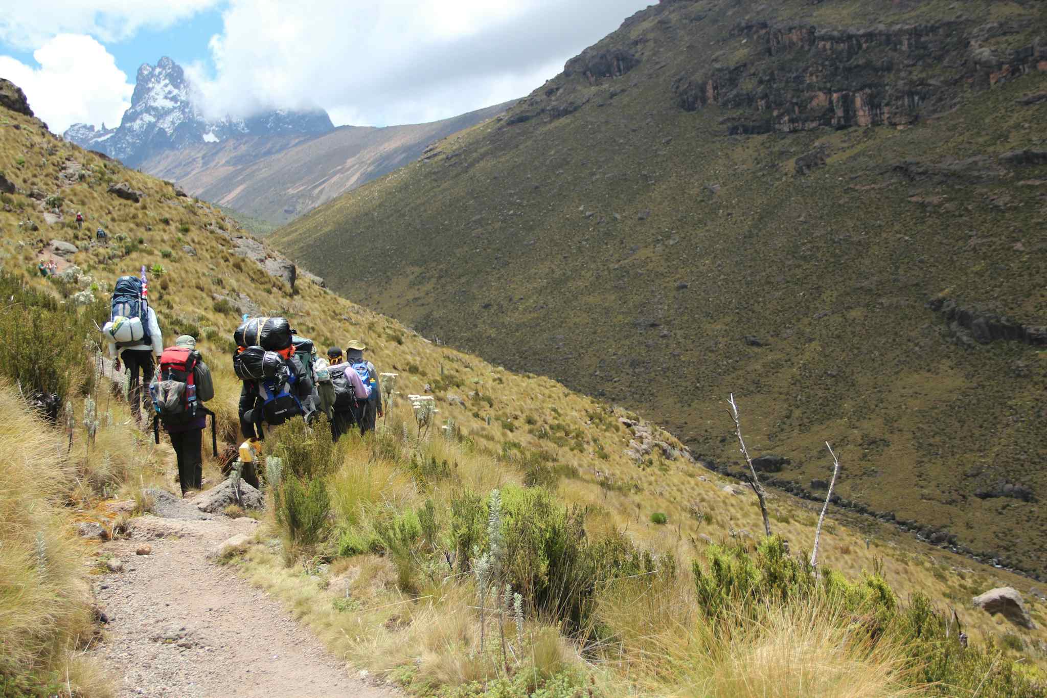 Long road to the top, Mount Kenya. Photo: GettyImages-606222454