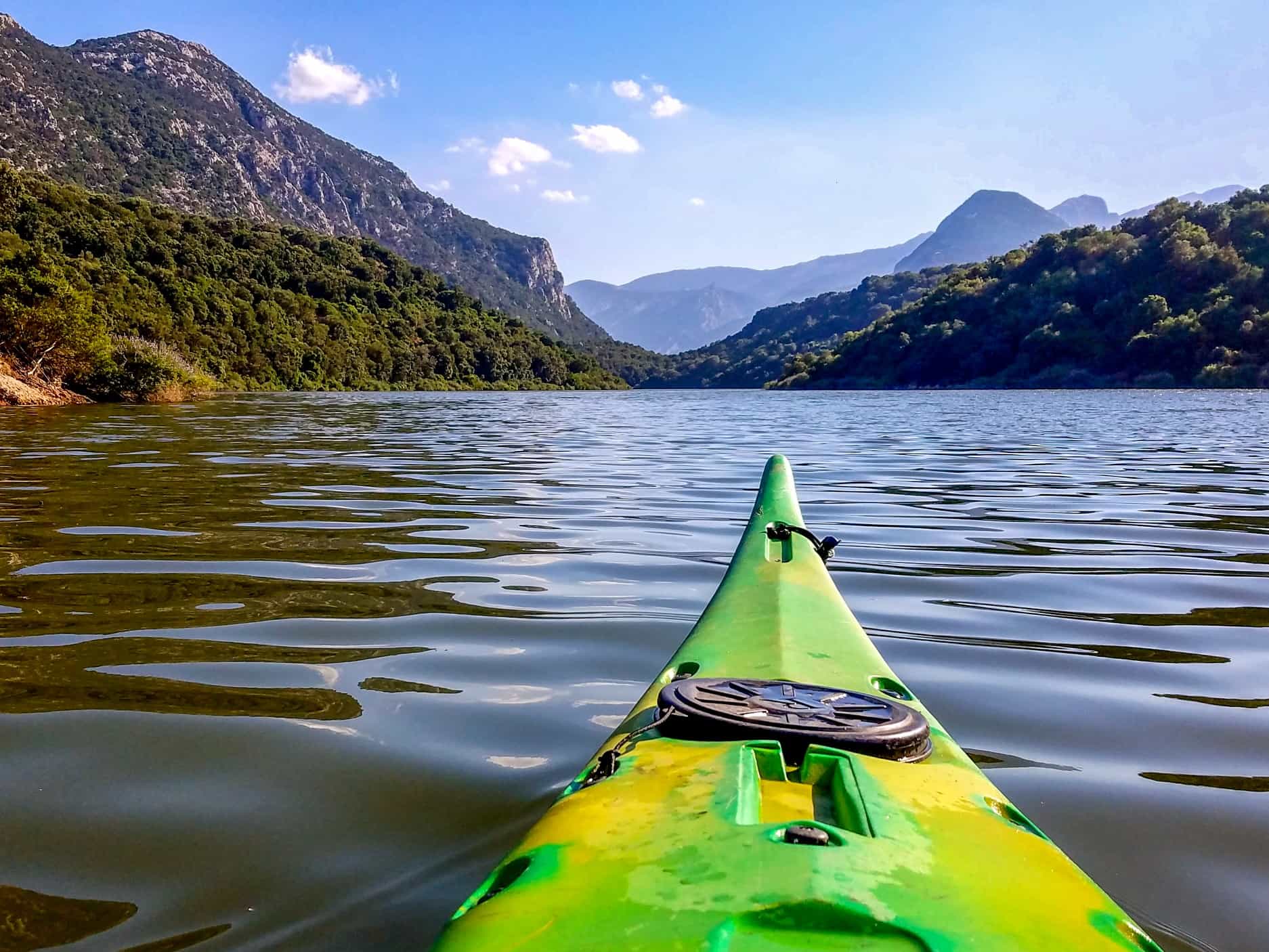 Kayaking Lake Cedrino, Sardinia. Photo: Host/40 Gradi Nord