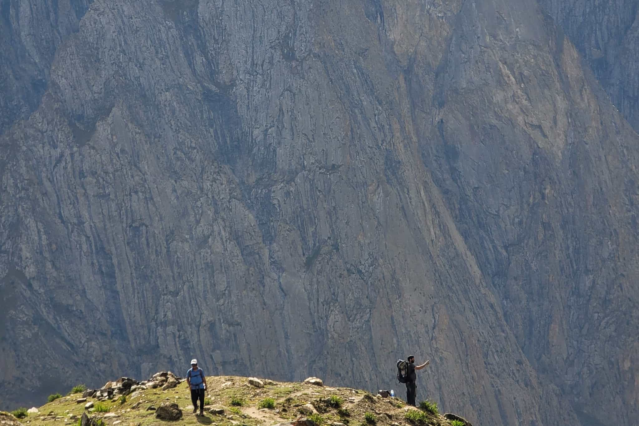 Hikers at a viewpoint in the Karakorum