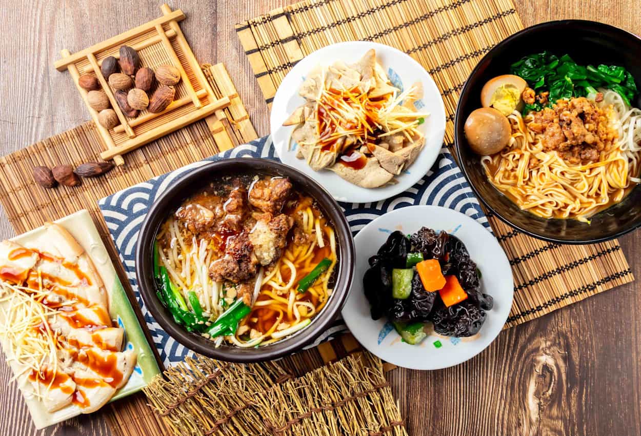 An array of dishes from Taiwan.