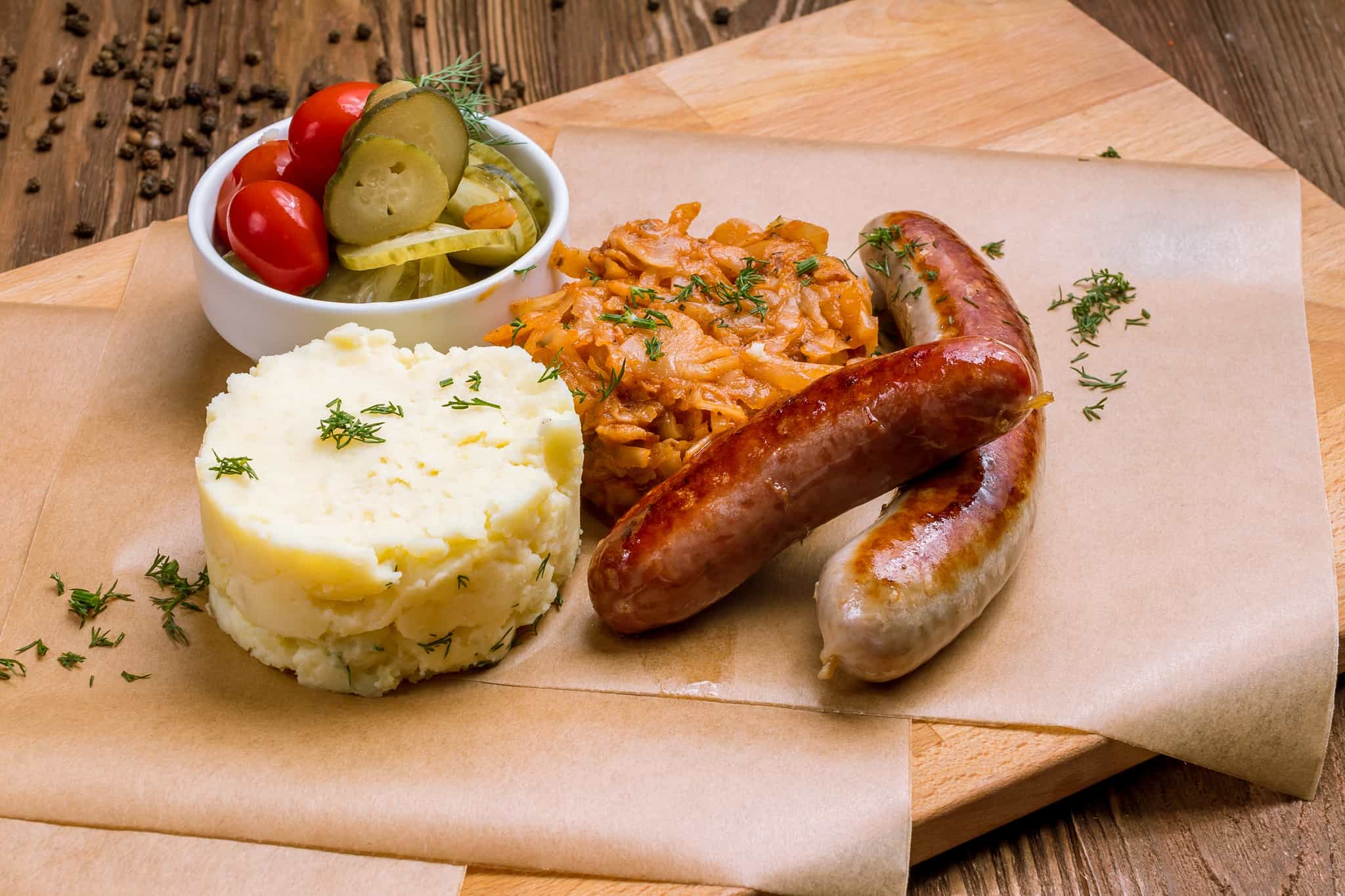 Traditional Sausage and Cabbage in Slovenia