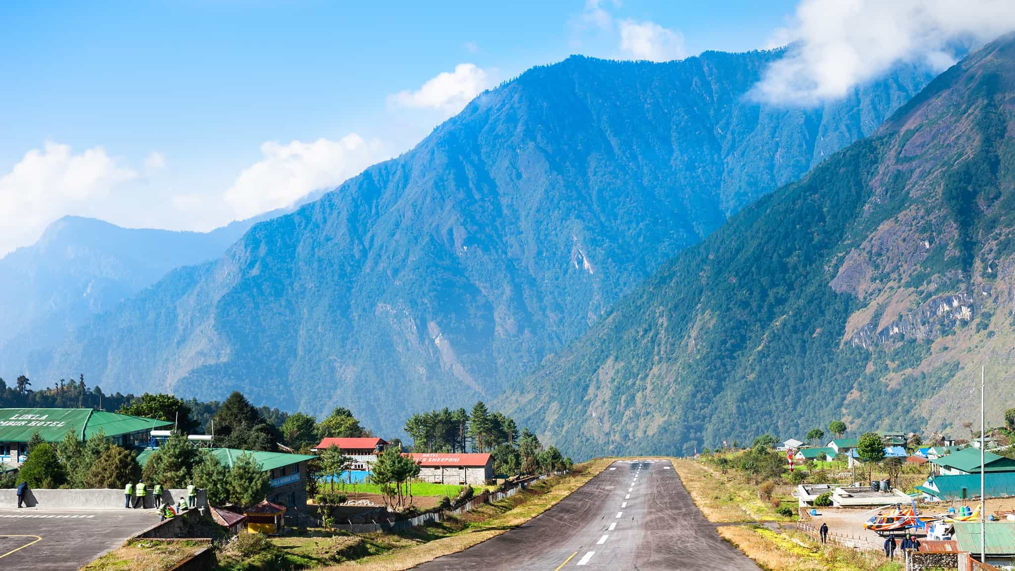Landing at Lukla Airport, Nepal