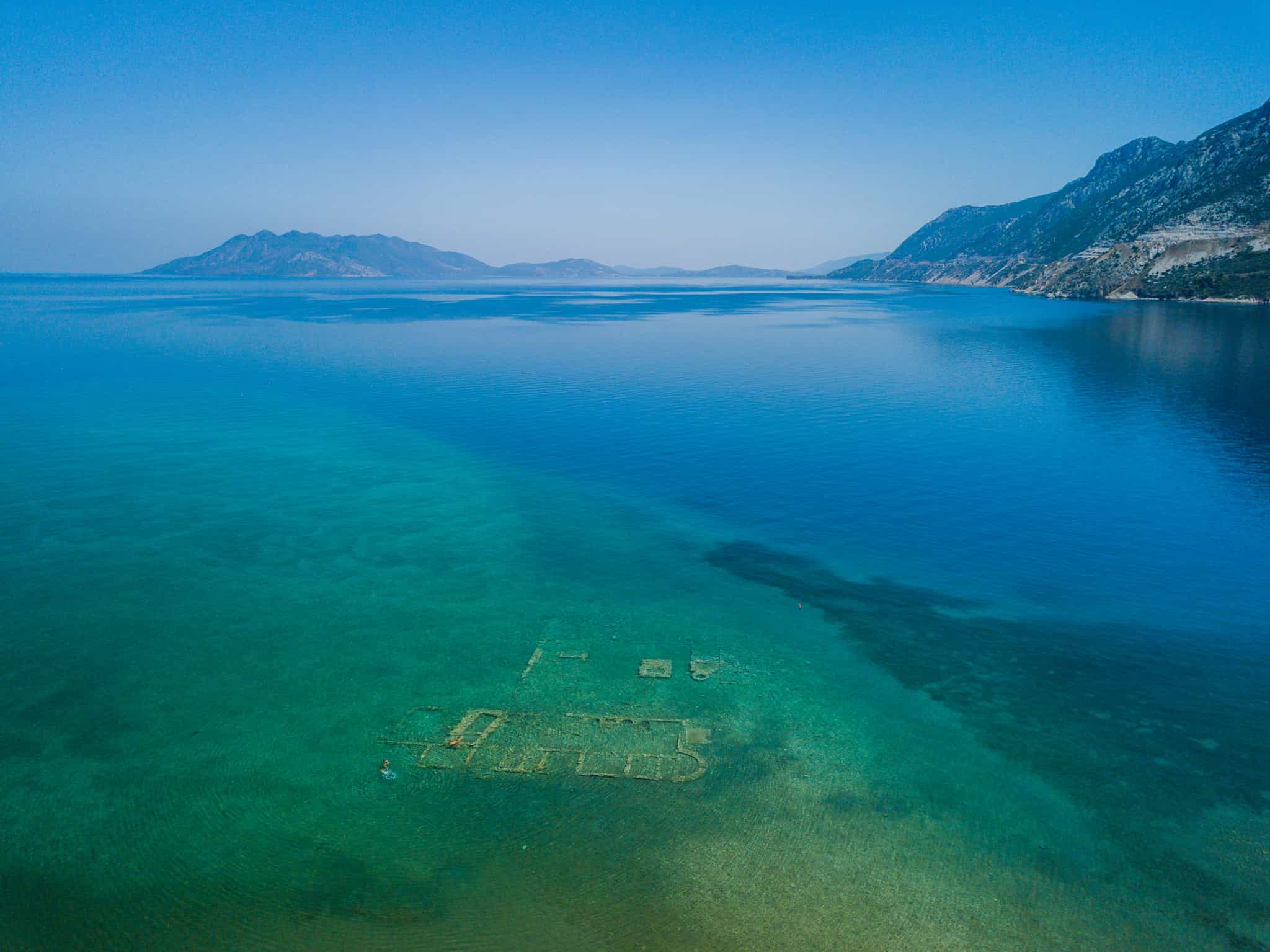 Sunken city of Epidaurus, Peloponnese, Greece.