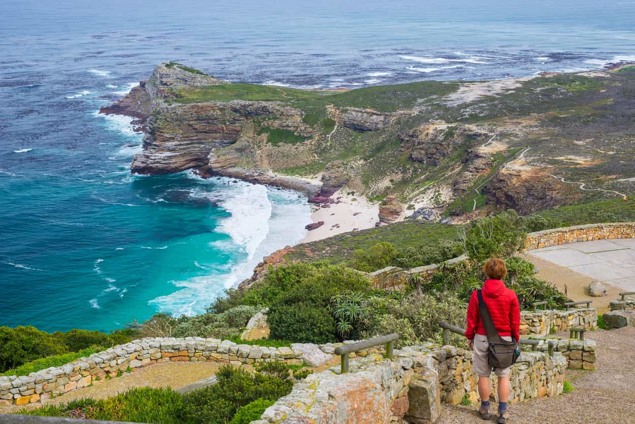 Hiking to Cape Point, South Africa.