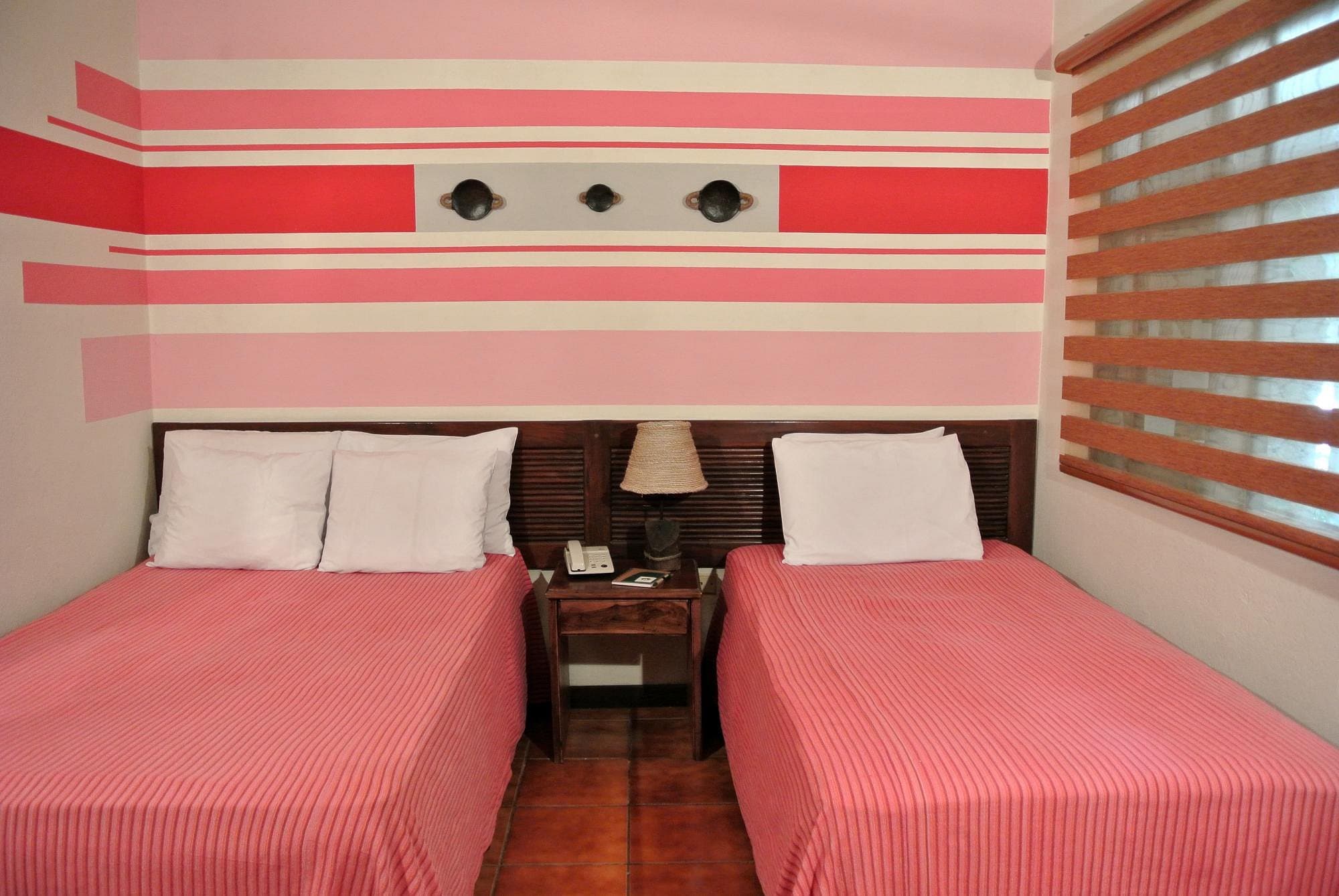 Twin room in Arbol de Fuego, El Salvador.
