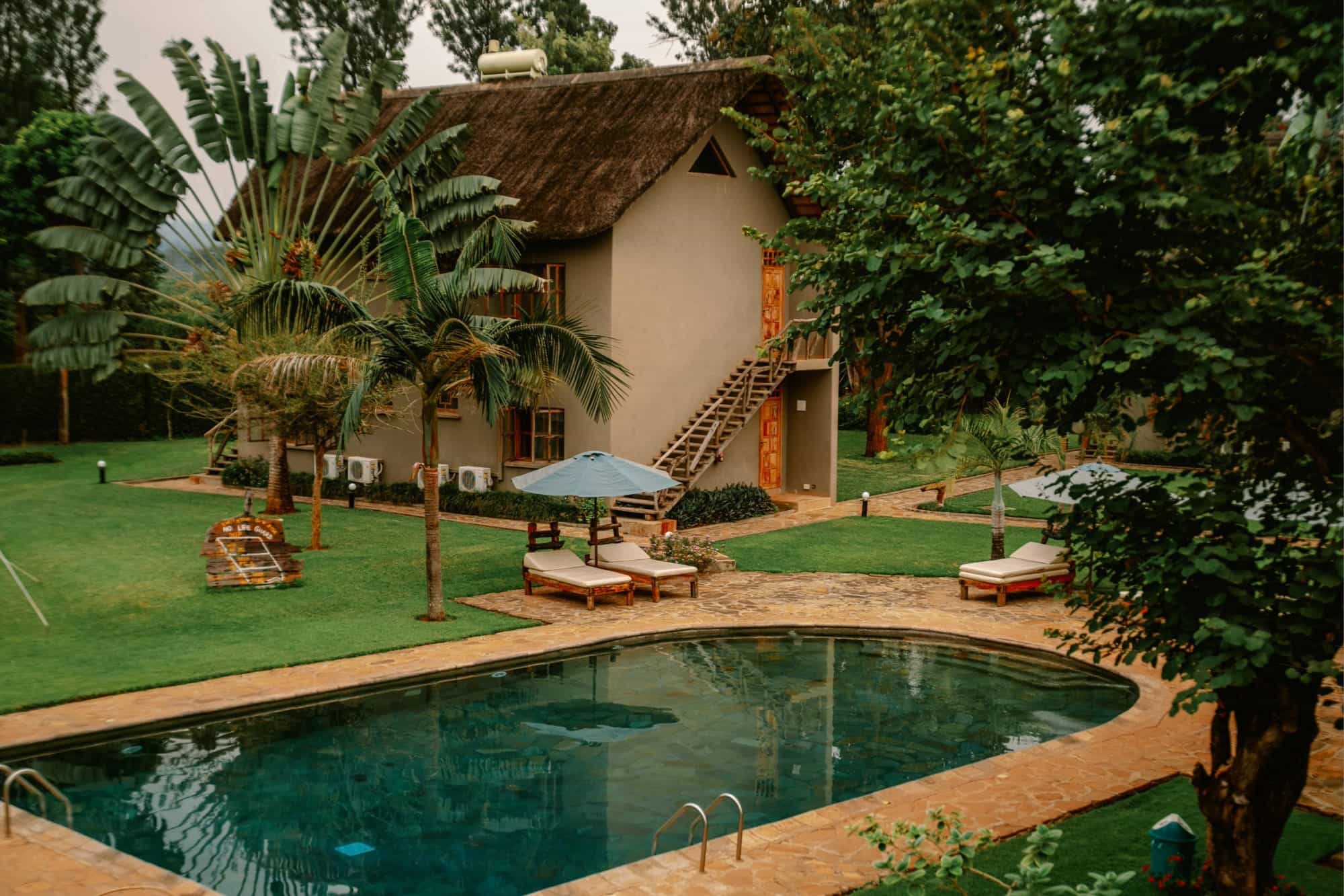 Weru Weru River Lodge Pool, Moshi, Tanzania.