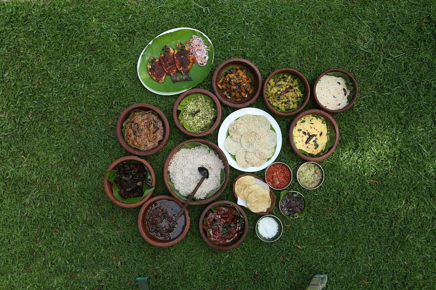 Selection of dishes at Coconut Lagoon, Kerala, India. Photo: Host / Kalypso Adventures