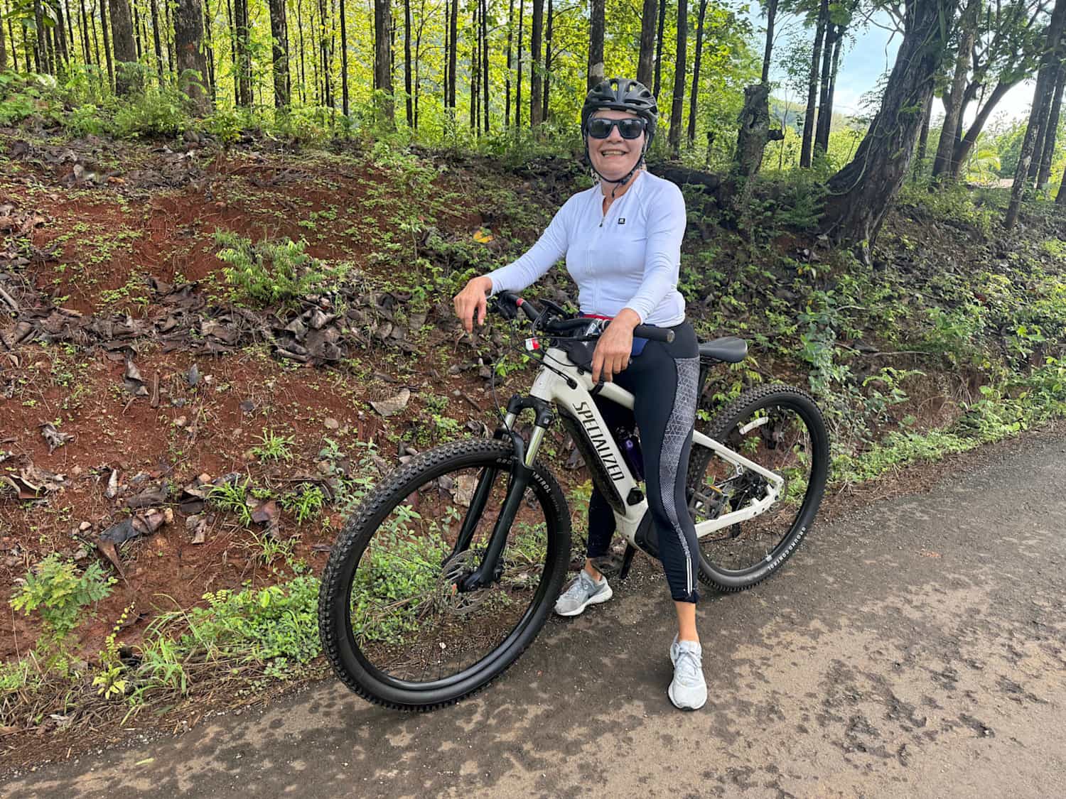 A woman on an ebike in Costa Rica