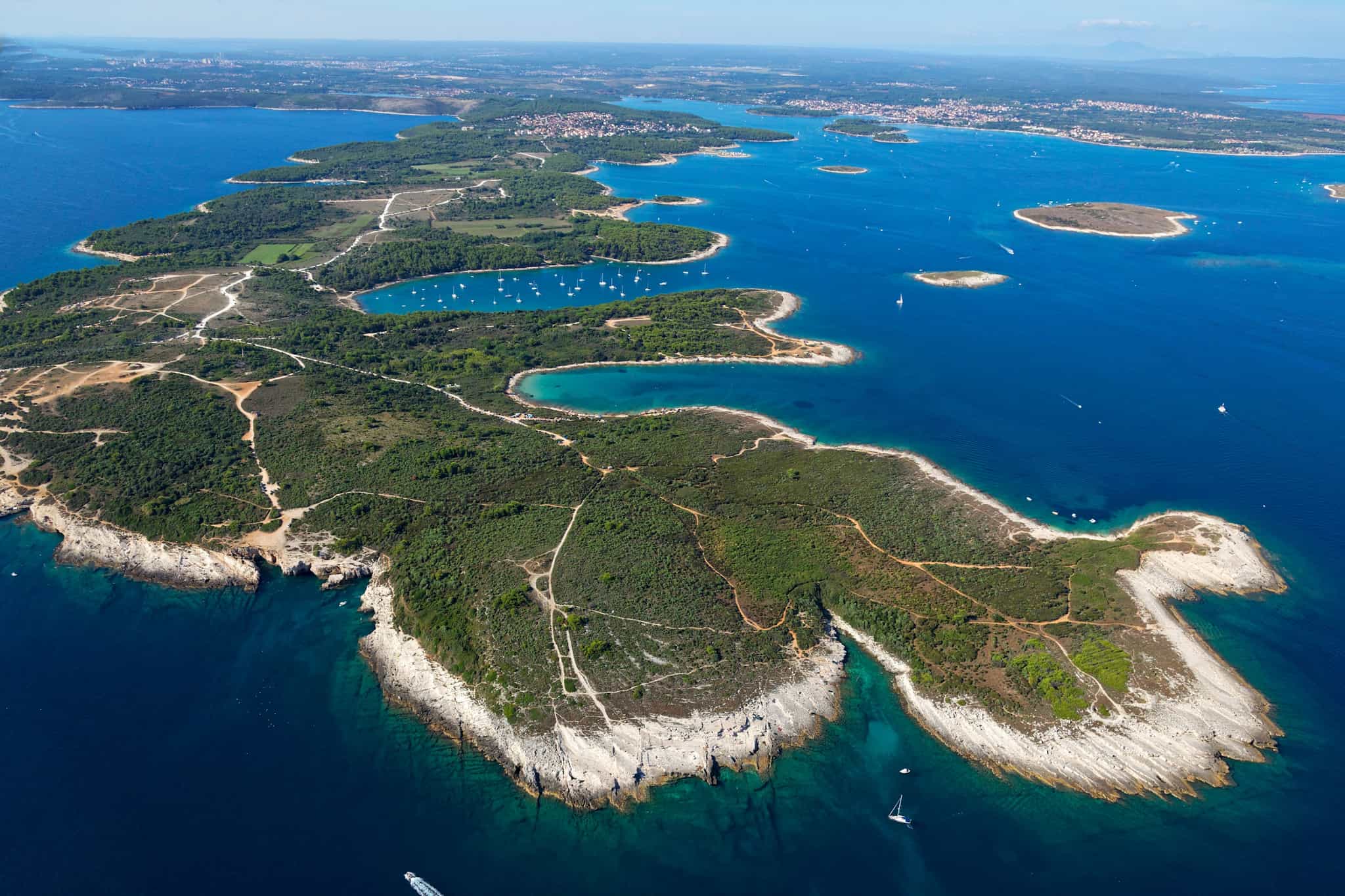 Aerial view of the Kamenjak Peninsula, Istria.
