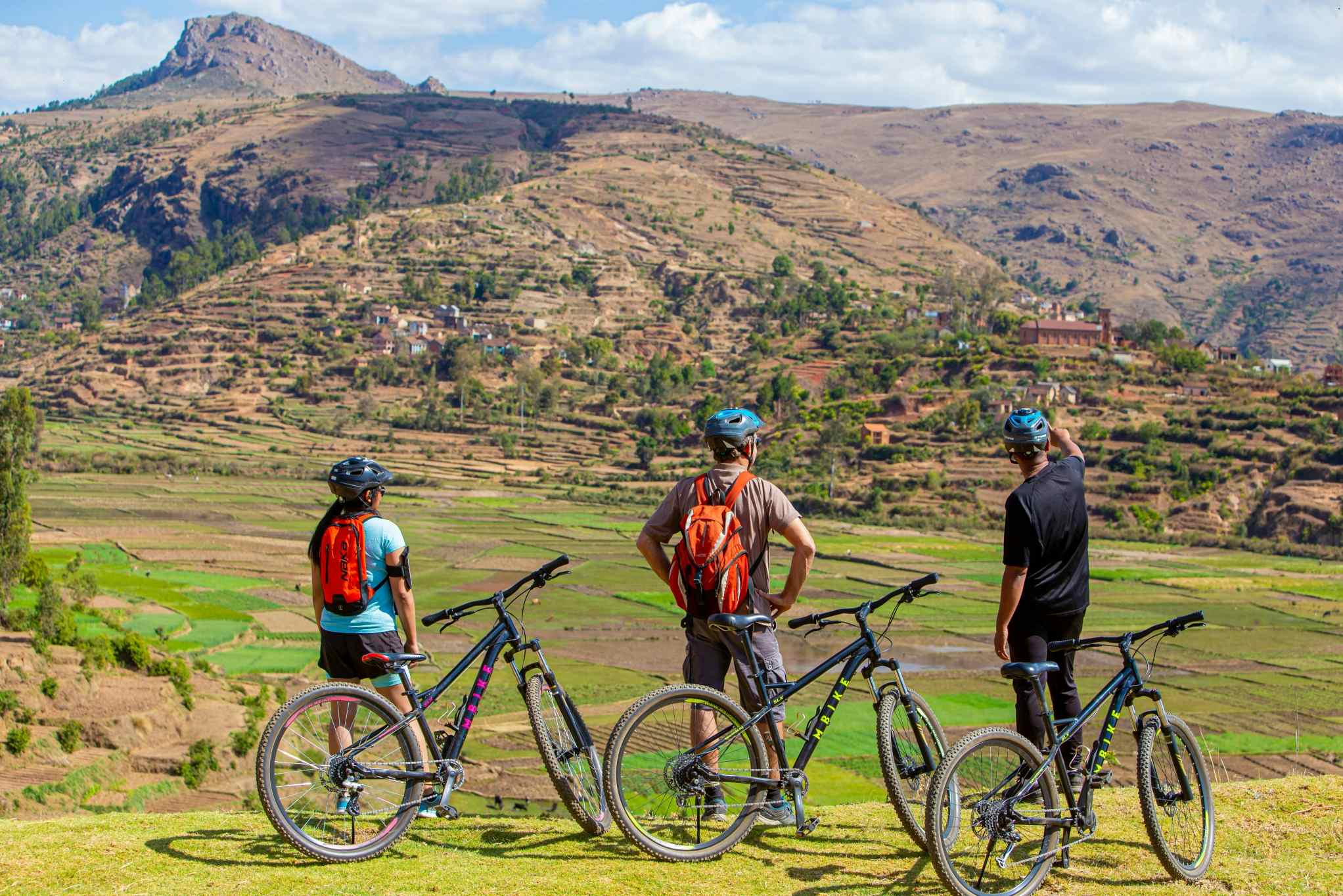Cycling Antsirabe, Madagascar. Photo: Host/Tamana Adventure