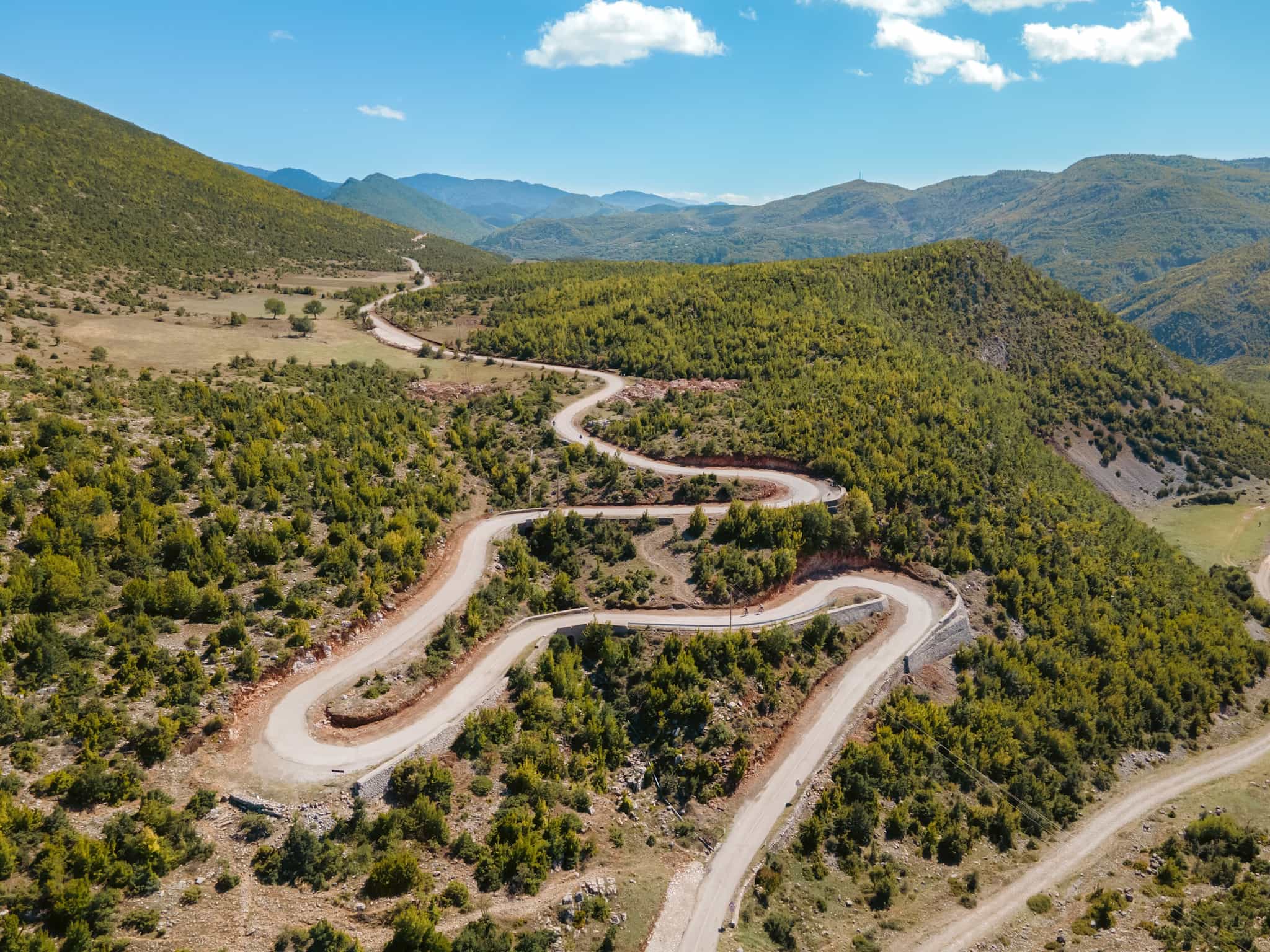 Cycling up the winding roads of Albania