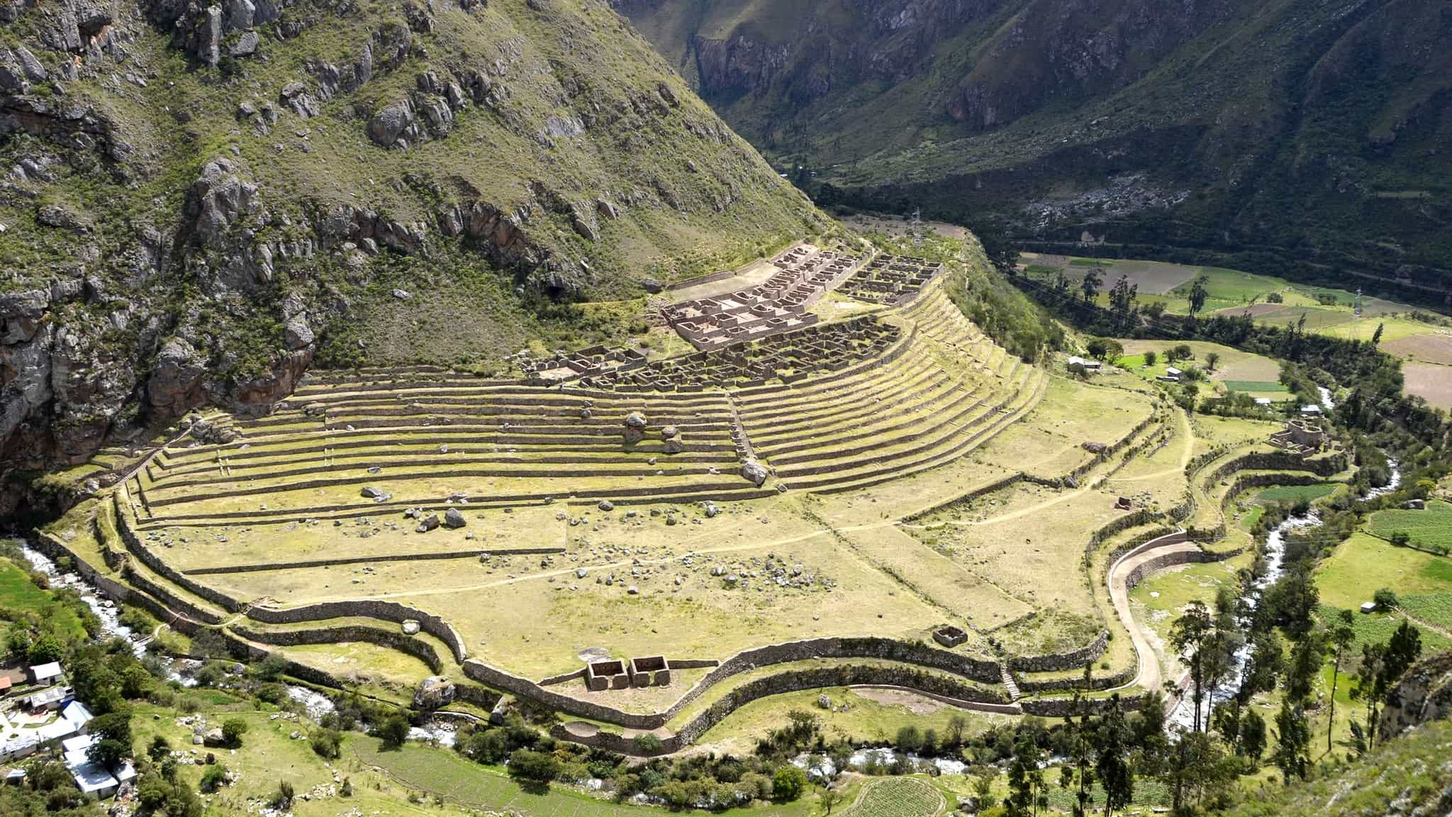 The ruins of Llacapacta on the Salkantay trek in Peru.