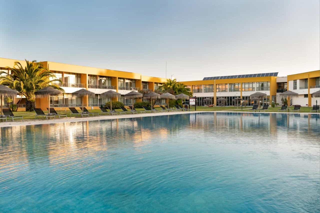 View of pool at Hotel Vila Park Santo André, Portugal