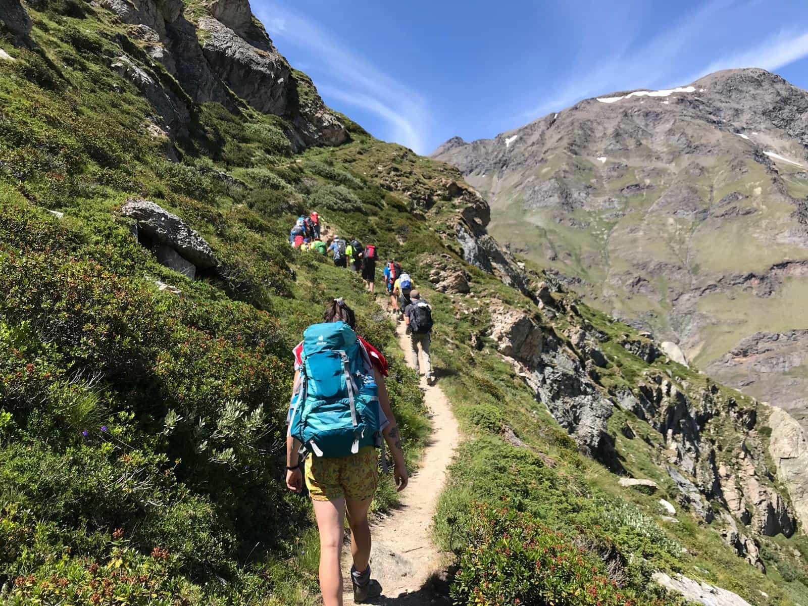 Hiker in the Gran Paradiso National Park.