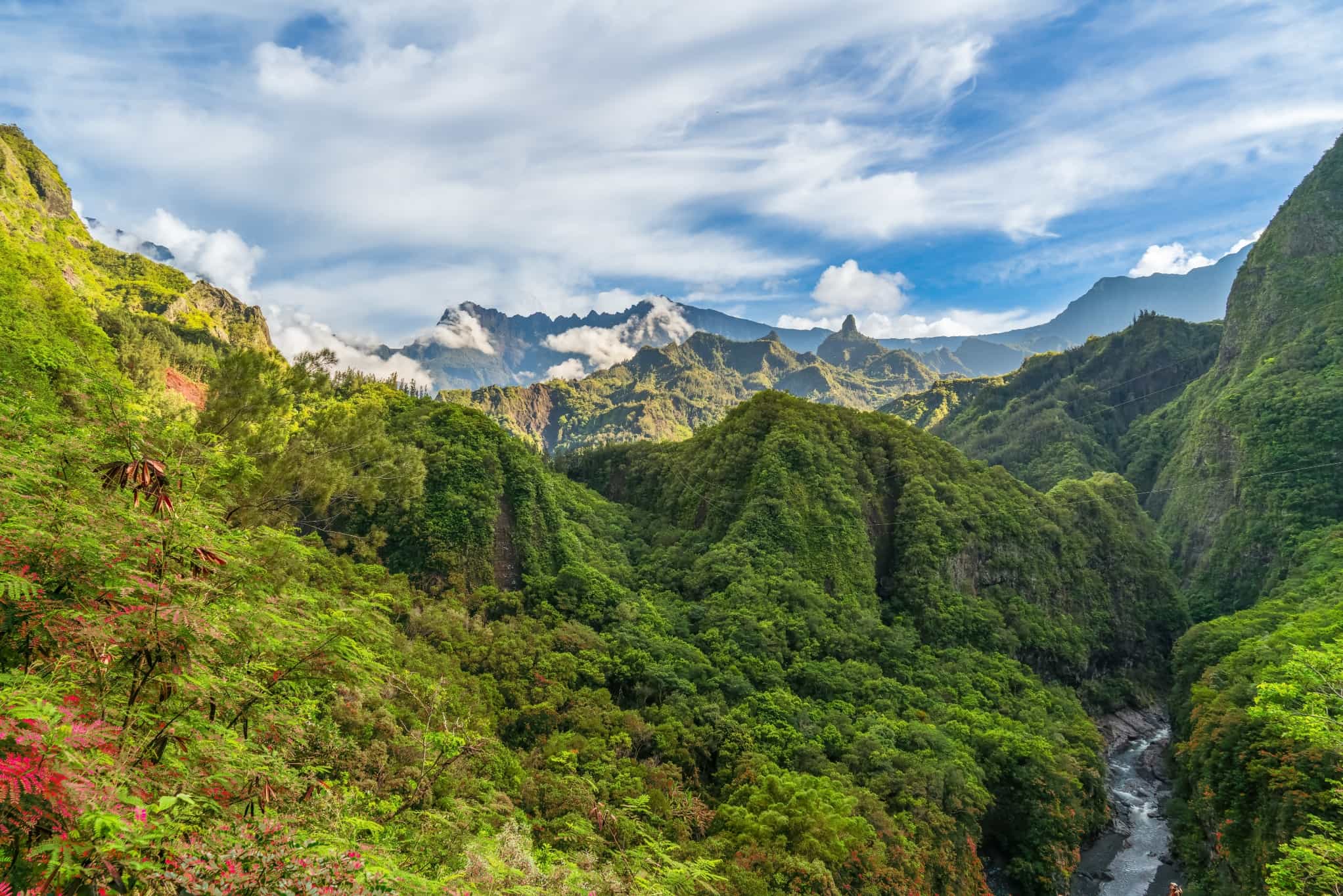 Cirque du Cilaos, Reunion.