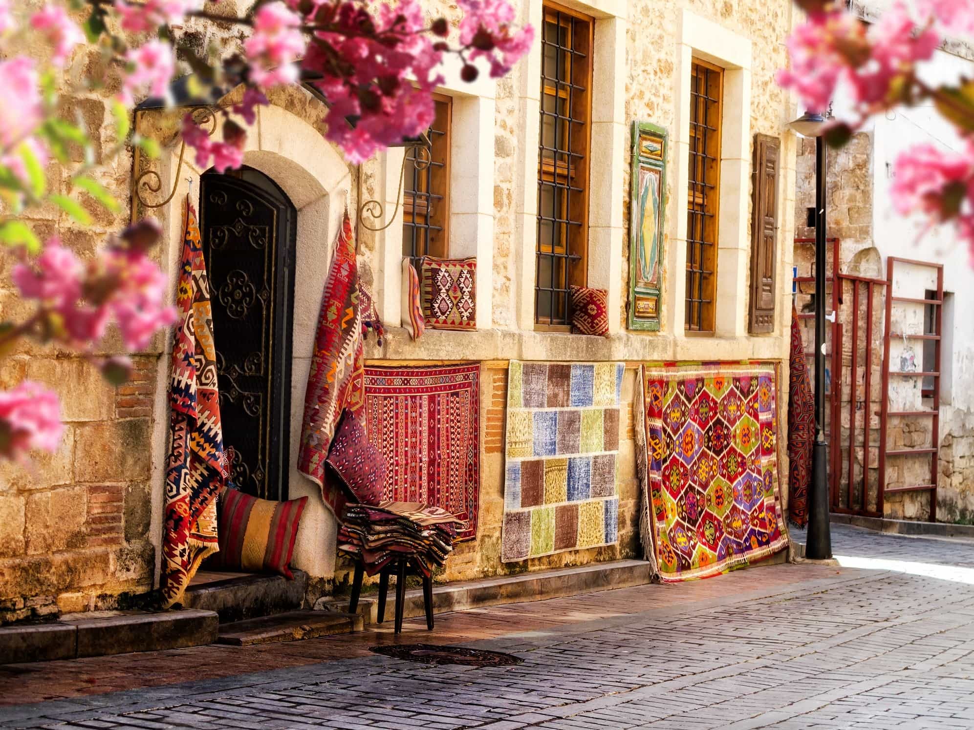 GETTY - carpet store exterior in Antalya, Turkey. Photo: Getty # 695707718