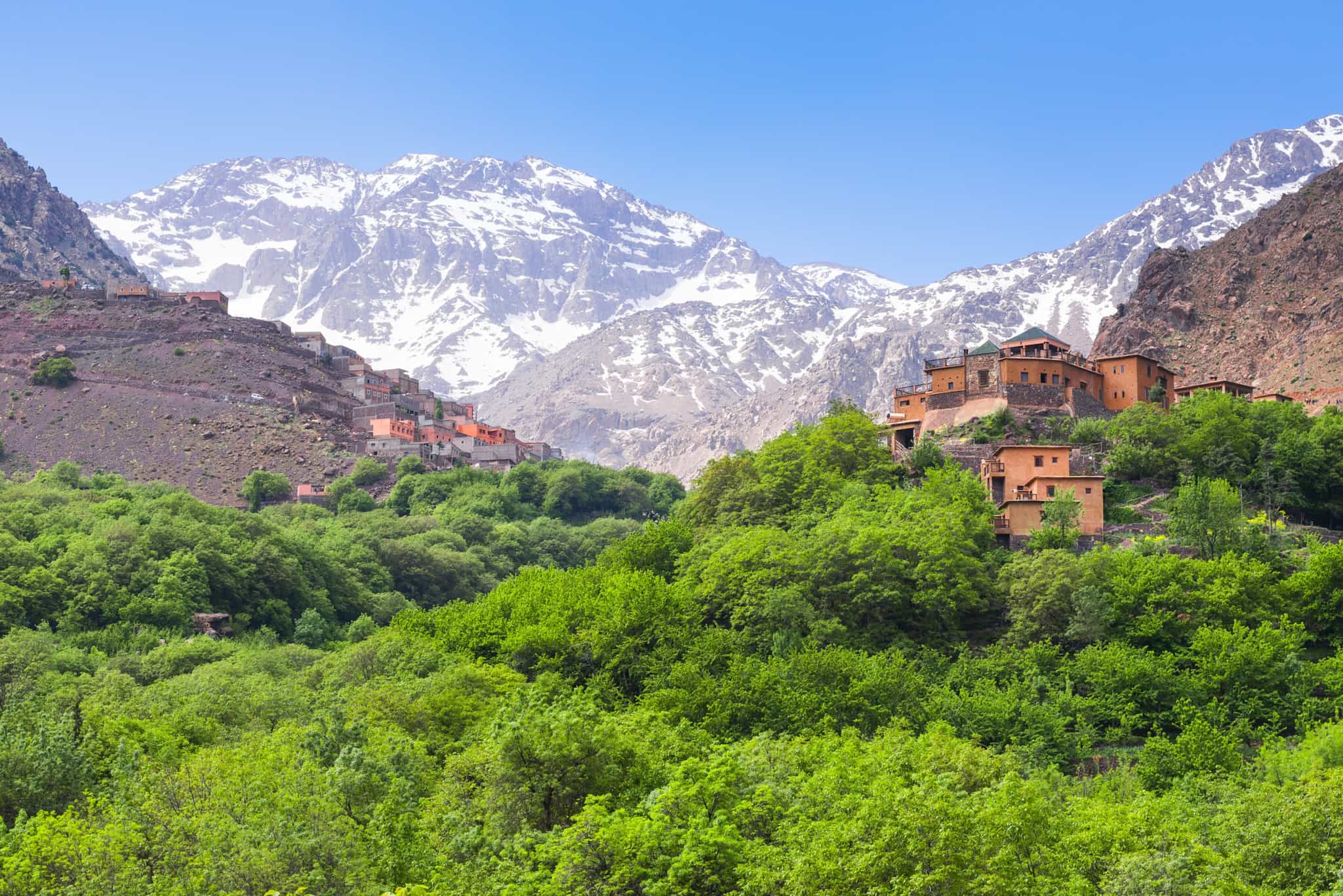 Kasbah du Toubkal in the Atlas Mountains, Imlil, Morocco.