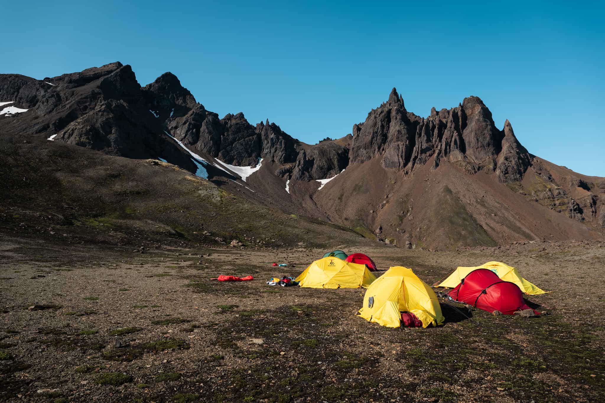 Camping at Skaftafell near Vatnajökull National Park, Iceland. Photo: Host/Icelandic Mountain Guides