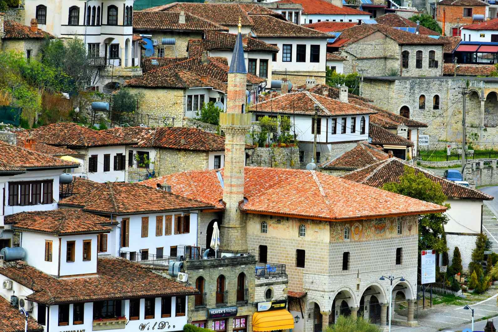 View of the buildings in Berat, Albania