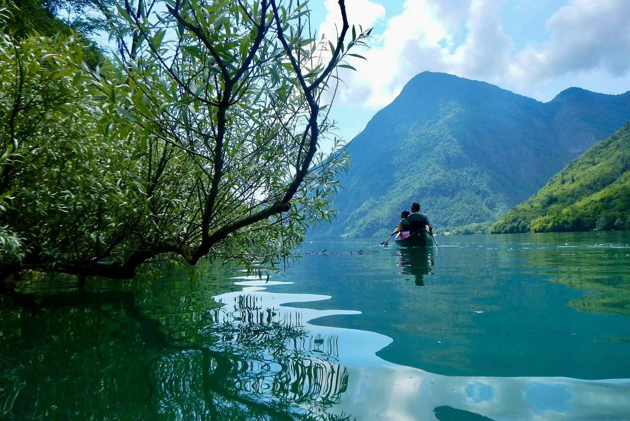 Canoeing, Lago del Mis, Italy. Photo: Host/Wild in the Dolomiti