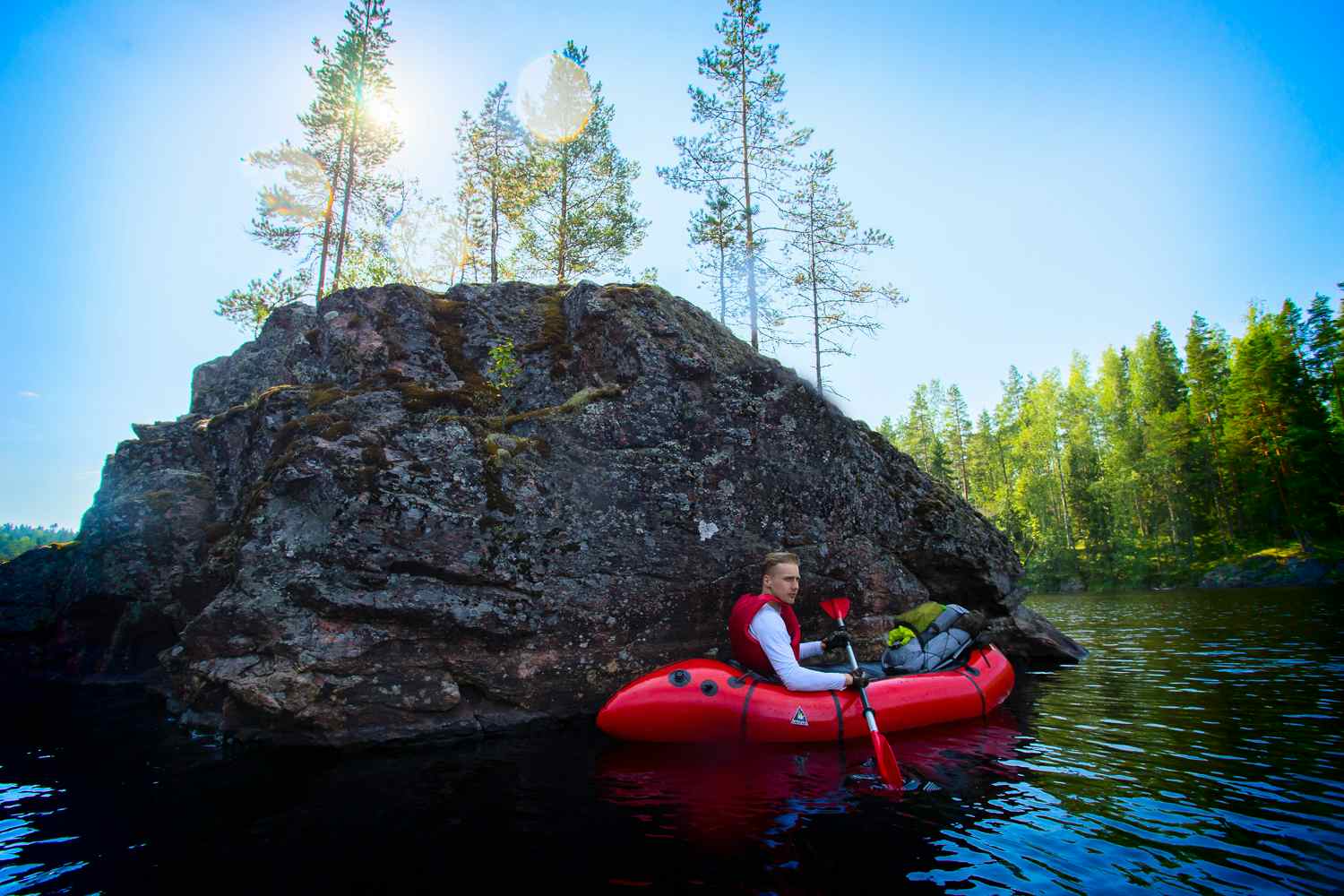 Packraft in Finland. Photo: Host/Wild Hikes Finland