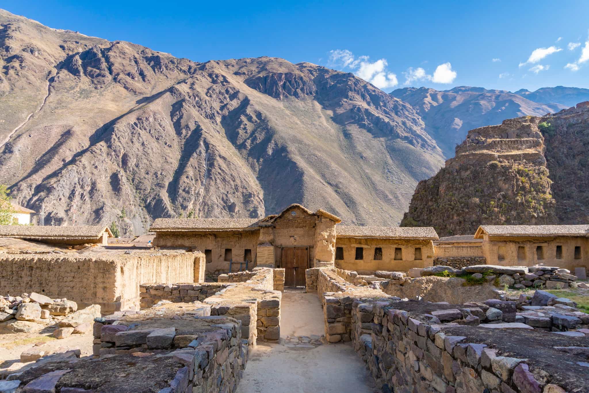 Ollantaytambo Incan ruins in Peru