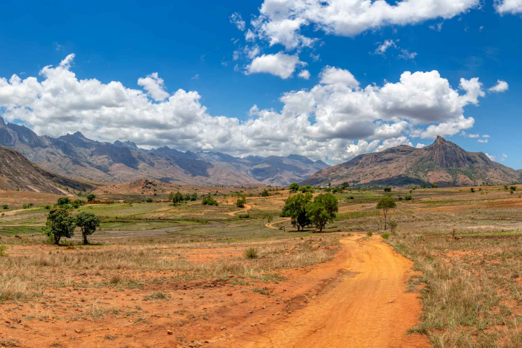 Dirt road, Madagascar. Photo: GettyImages-1456112074