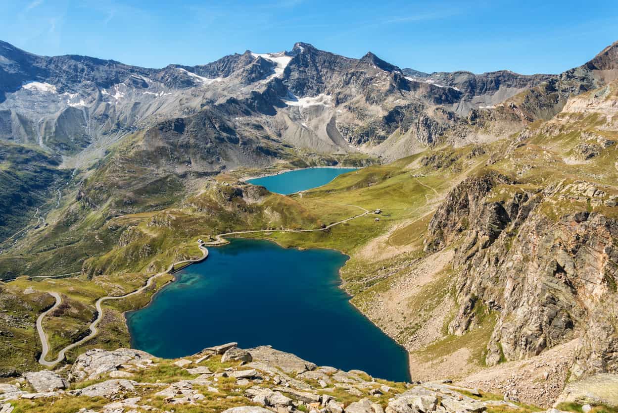 classic view over the Nivolet Plateau in the Gran Paradiso National Park