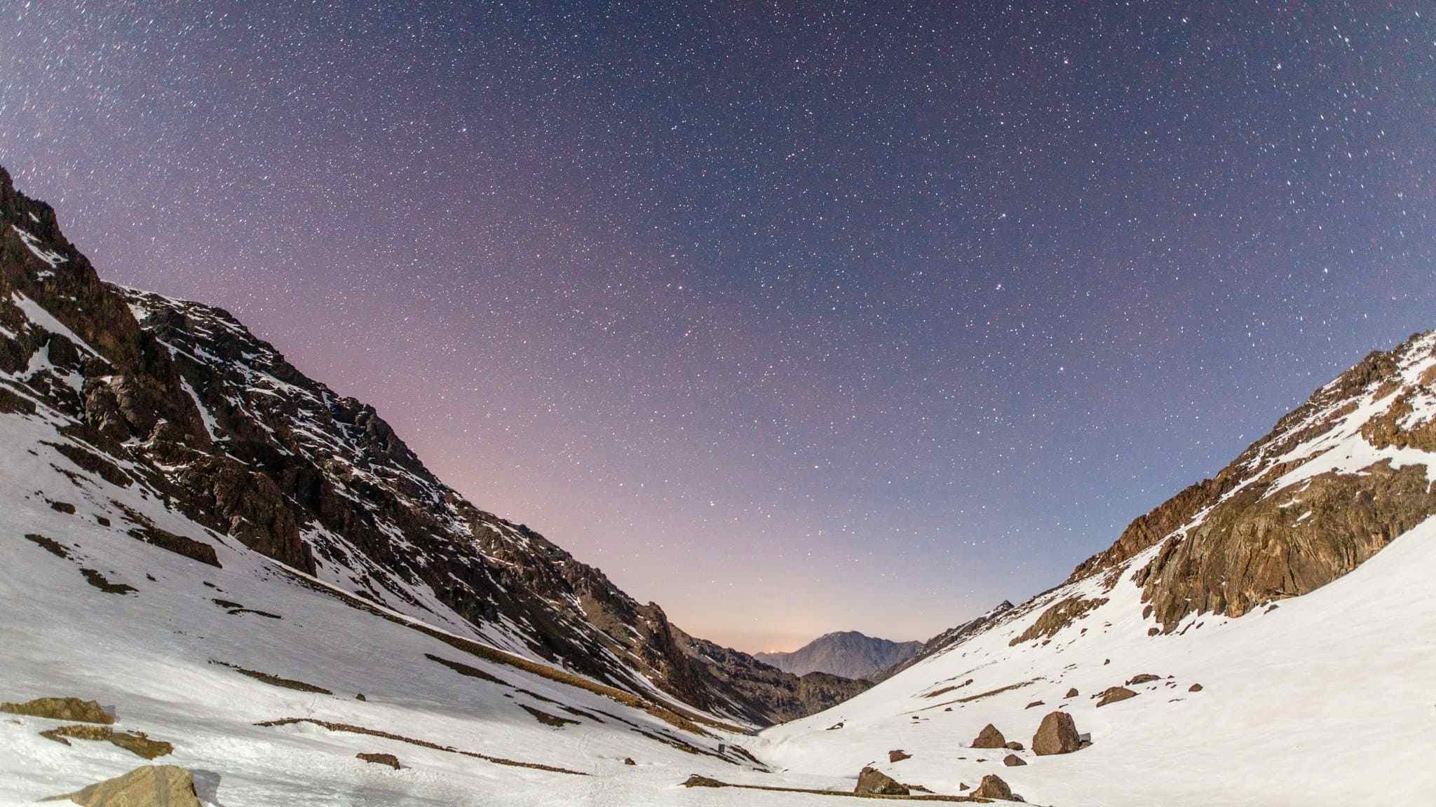 Pre-dawn stars in the Atlas mountains