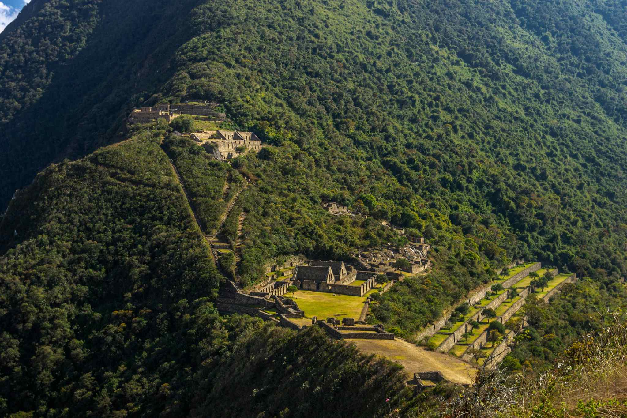 Landscape view of Choquequirao from the trail. Photo: Host/Action Treks Peru