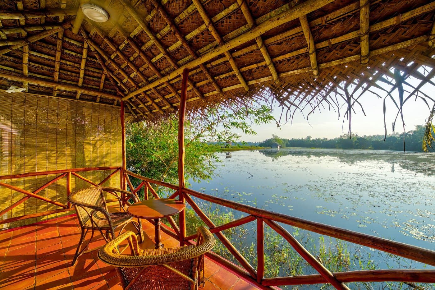 Coconut Lagoon, Kerala, India.