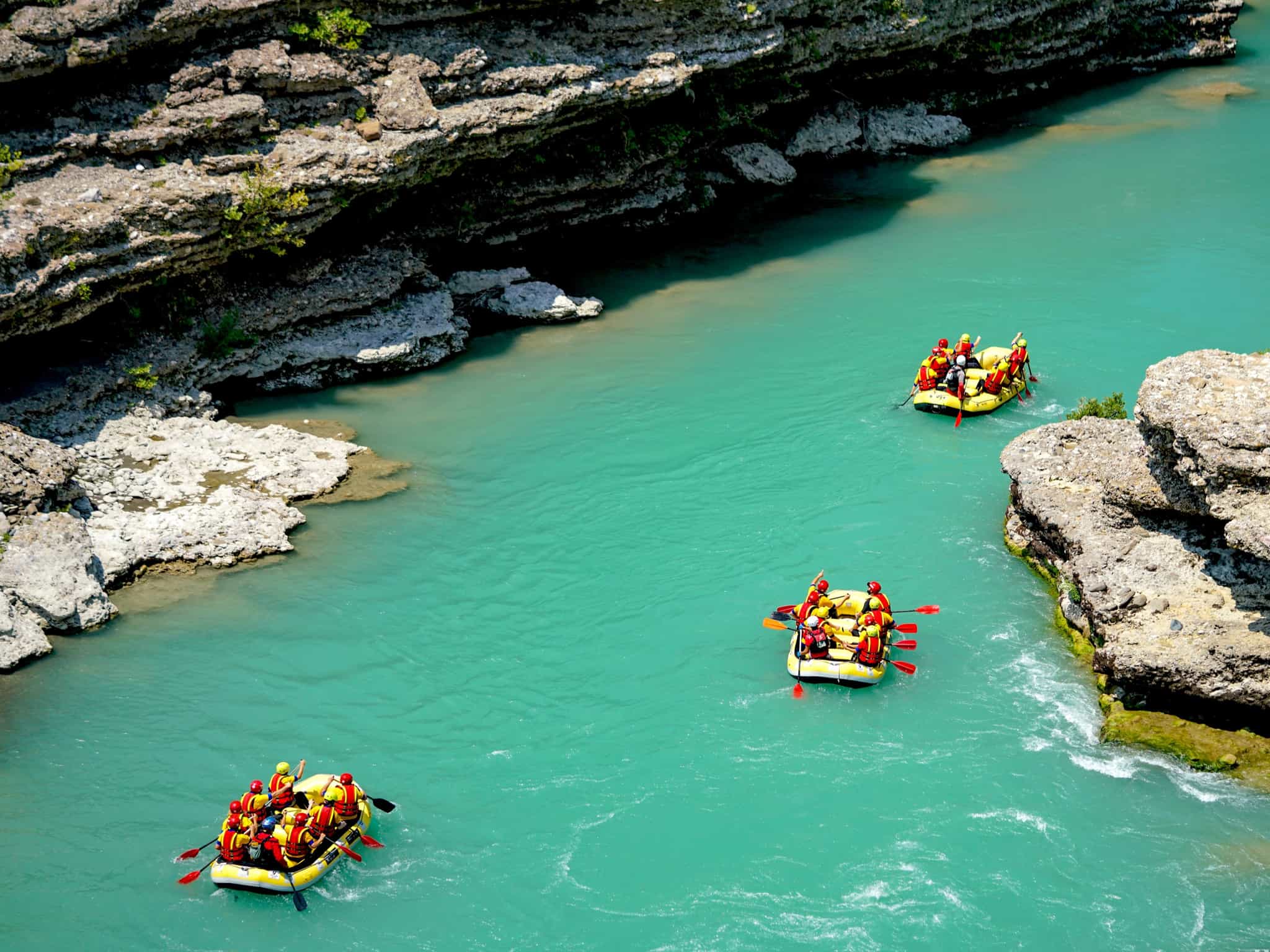 Rafting in Vjosa River, Albania. Photo: Host/Albania Rafting