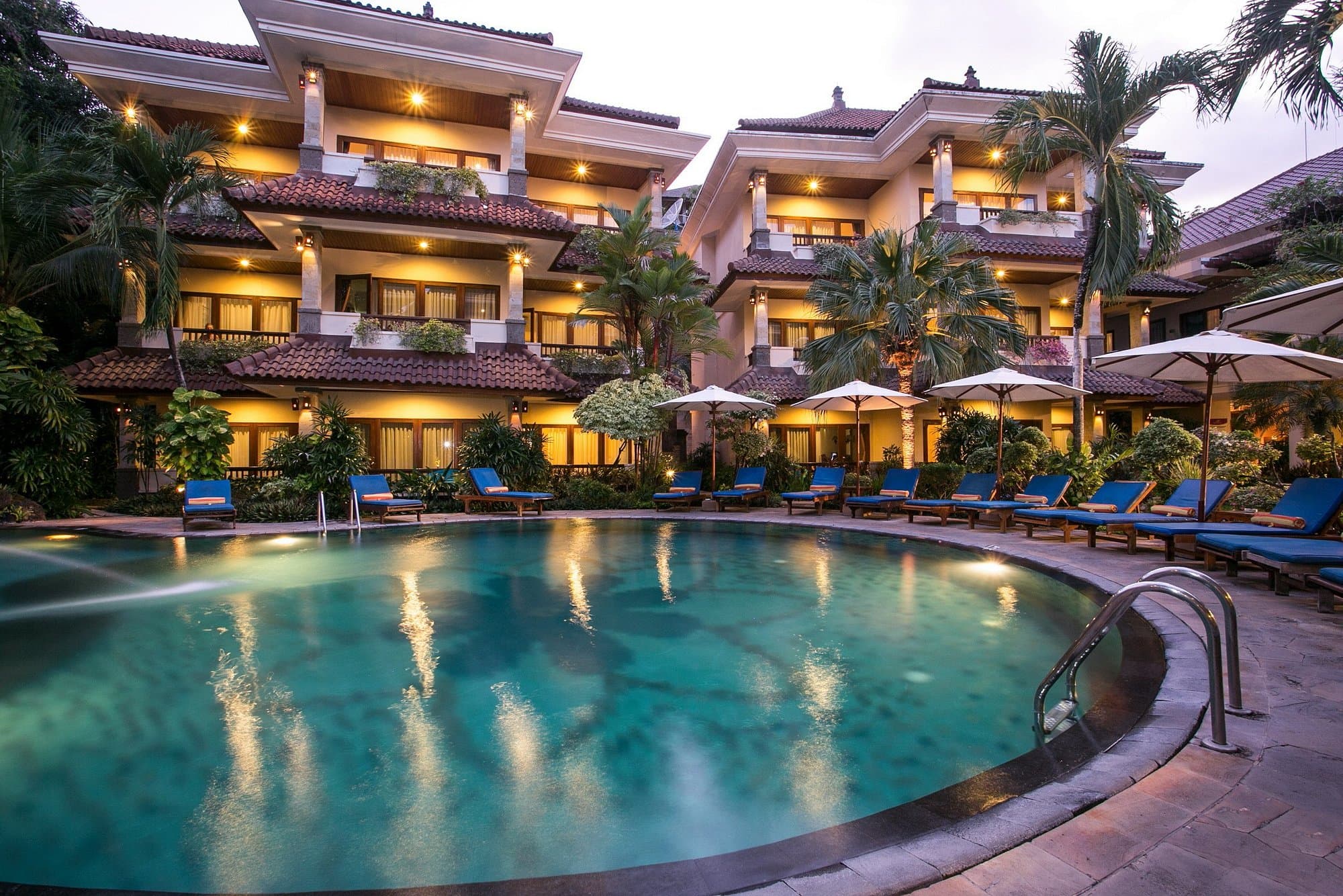 Pool area at the Parigata Resorts and Spa, Bali.