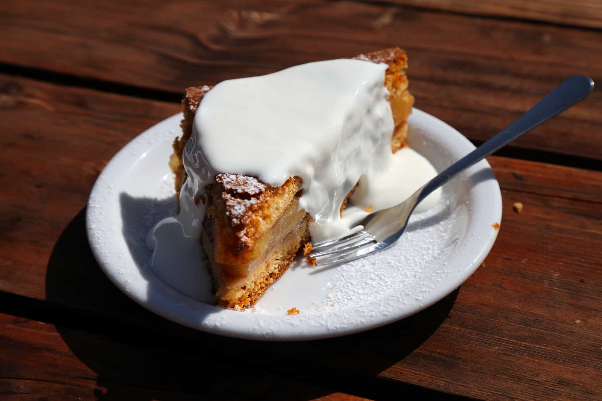 Apple pie, typical of the Tatra Mountain huts
