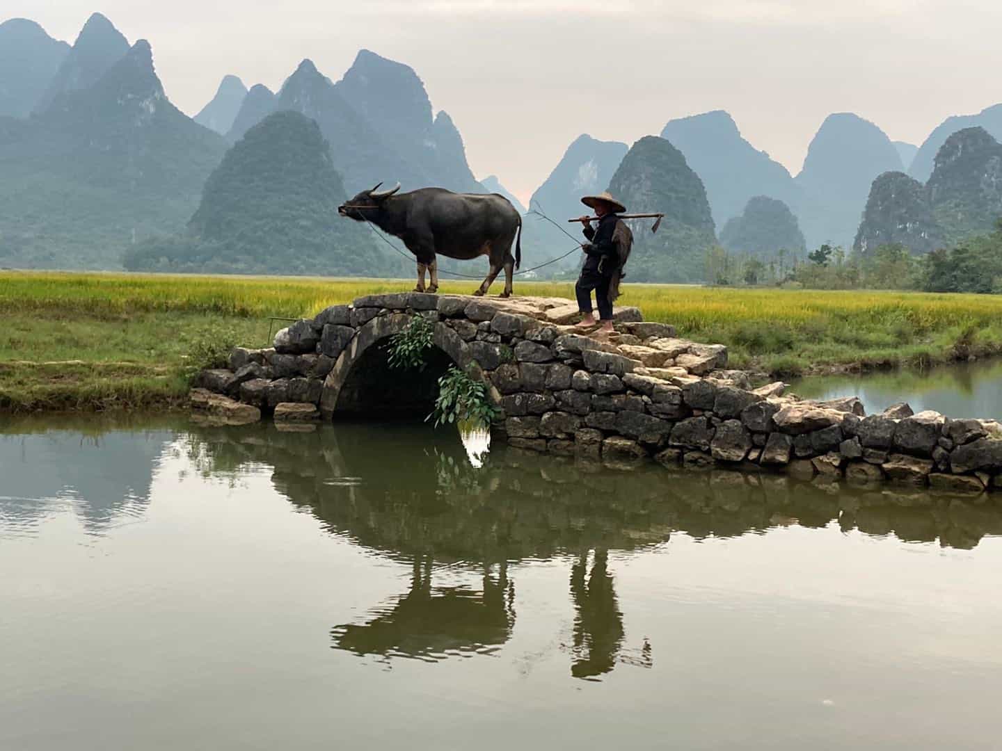 Local farmer in Yangshou. Photo: host, China Adventure
