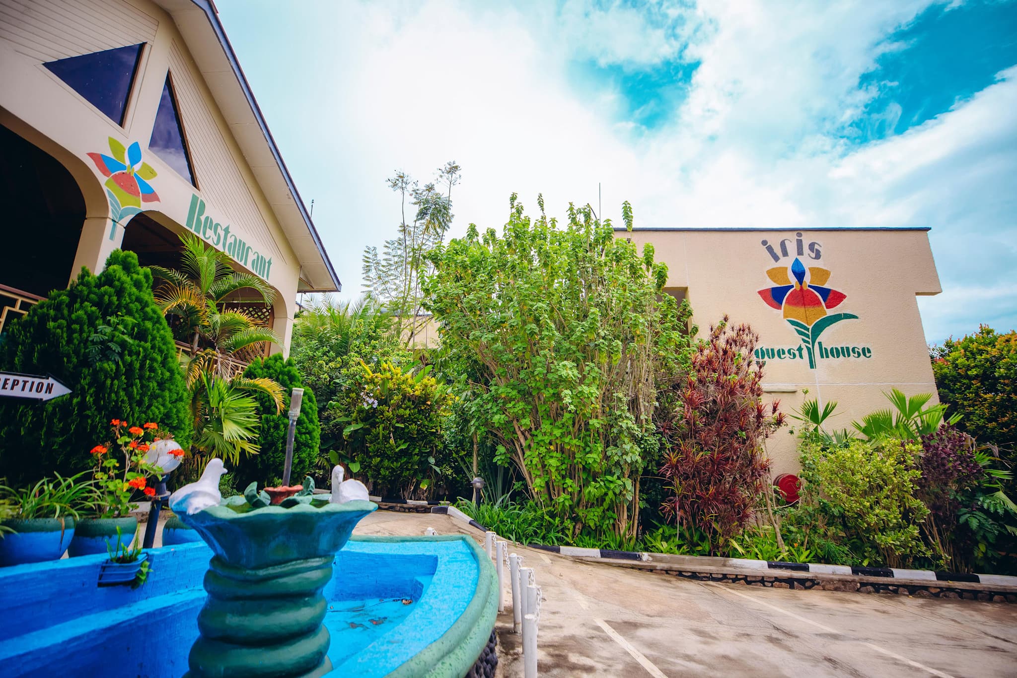 Exterior of Iris Guesthouse, Kigali.
