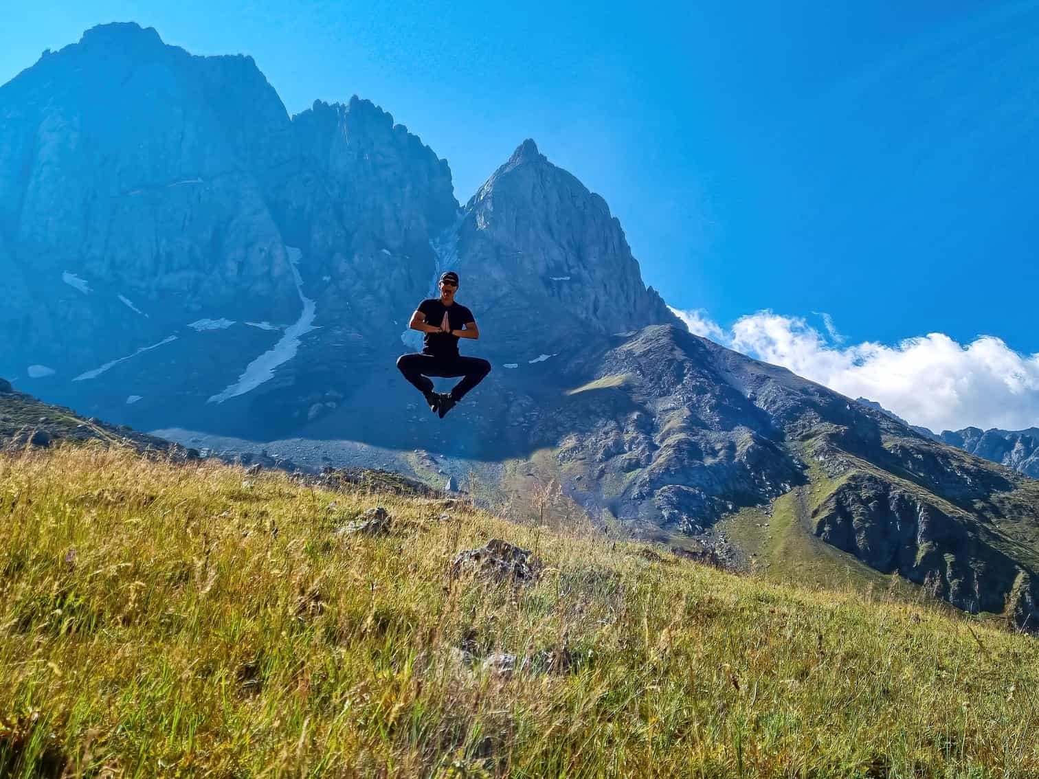 Hiking in Kazbegi, Georgia.