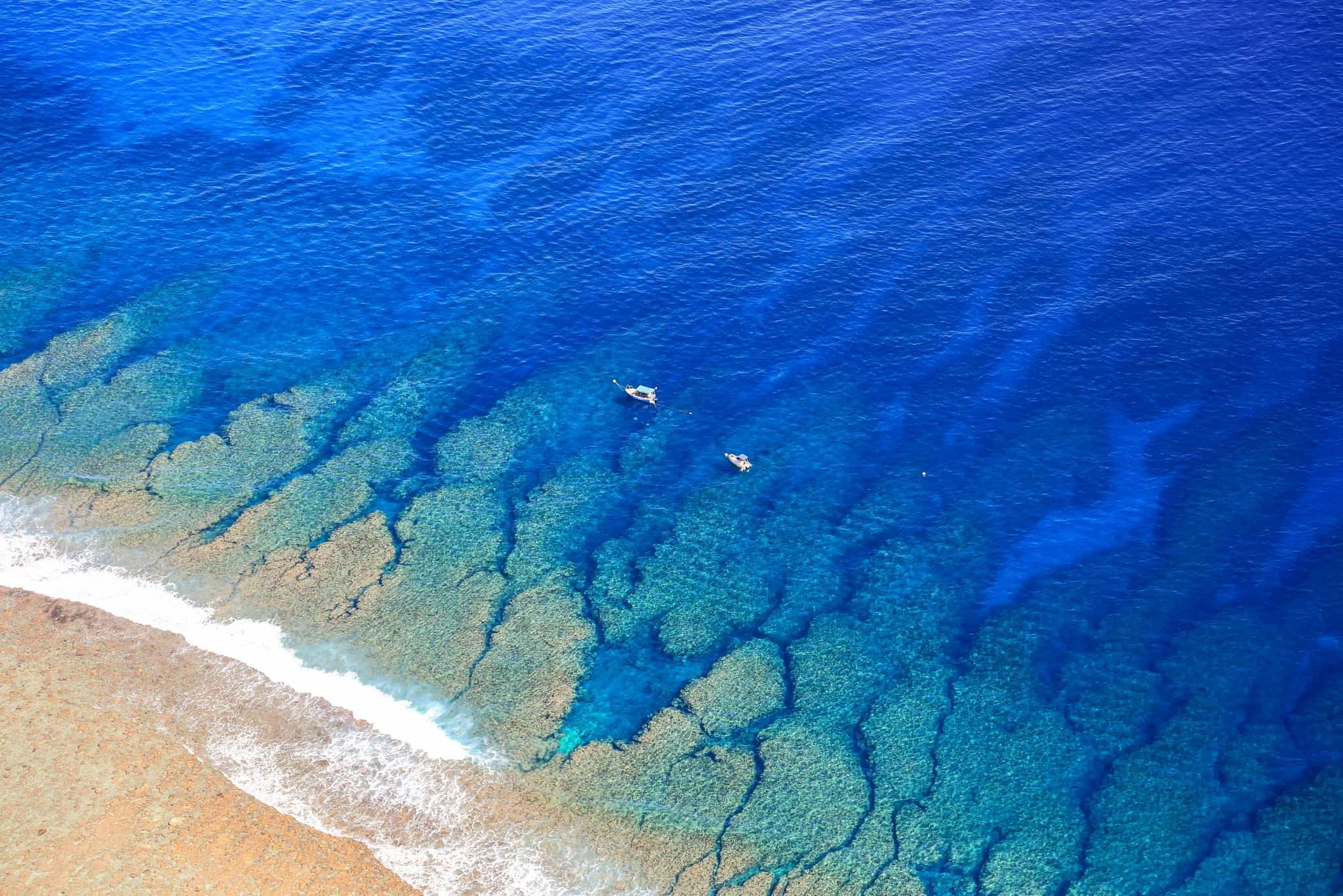 Indian Ocean on Reunion Island.