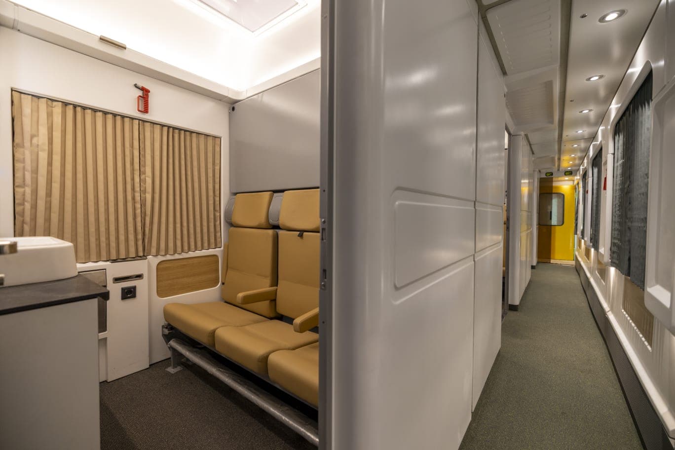 Elite class cabin, overnight sleper train, Egypt.